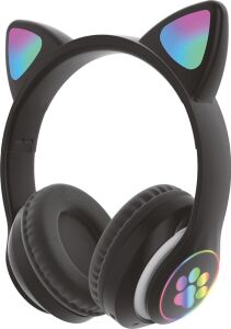 5.0 Kedi Kulak Üstü Bluetooth Kulaklık Siyah