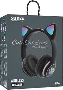 5.0 Kedi Kulak Üstü Bluetooth Kulaklık Siyah