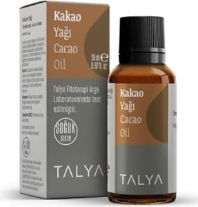 Kakao Yağı, Soğuk SIKIM,%100 Saf ve Doğal, Doğal Bronzluk, 20 ml
