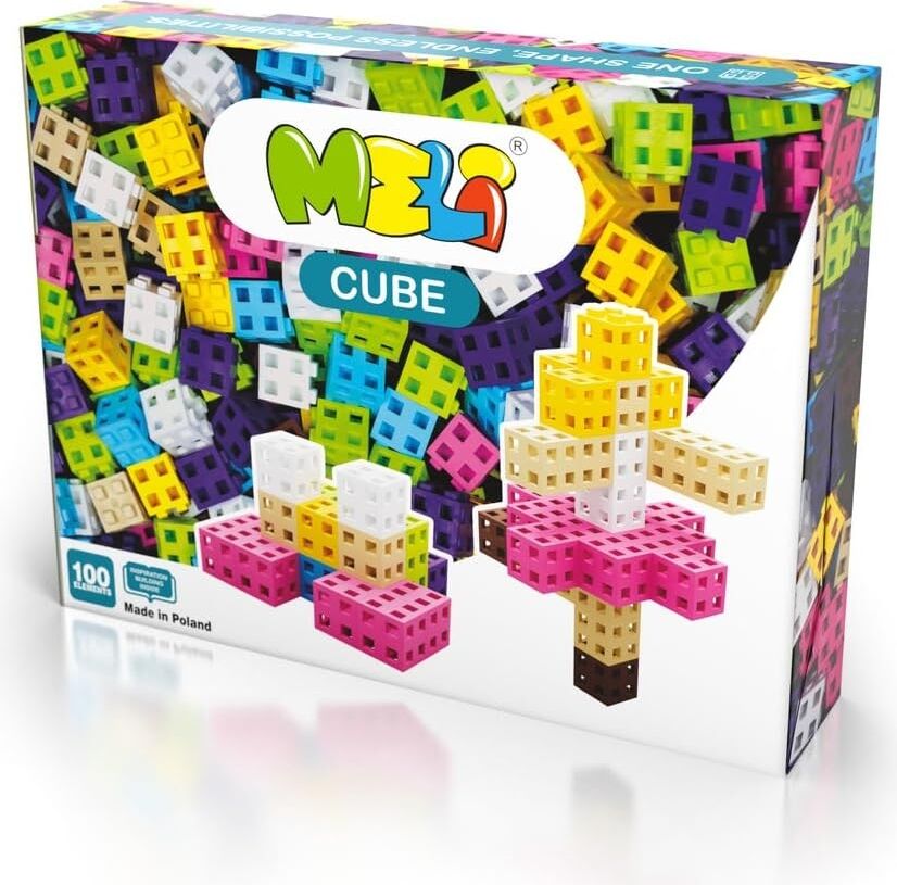 Meli Minis Cube – 100 Yapı Taşı, Kızlar Için Yaratıcı Oyuncak, 2 cm x 2 Cm, Neon Renkler, Bpa Içermez, Ce Sertifikalı, Pedagojik Hediye, 3 Yaşından Itibaren Uygundur