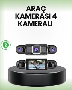 Gps’li 4 Kameralı Araç Iç Dış Kayıt Sistemi 1080P Wifi Destekli