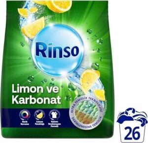 Toz Çamaşır Deterjanı Limon ve Karbonat Renkliler ve Beyazlar Için 4 kg