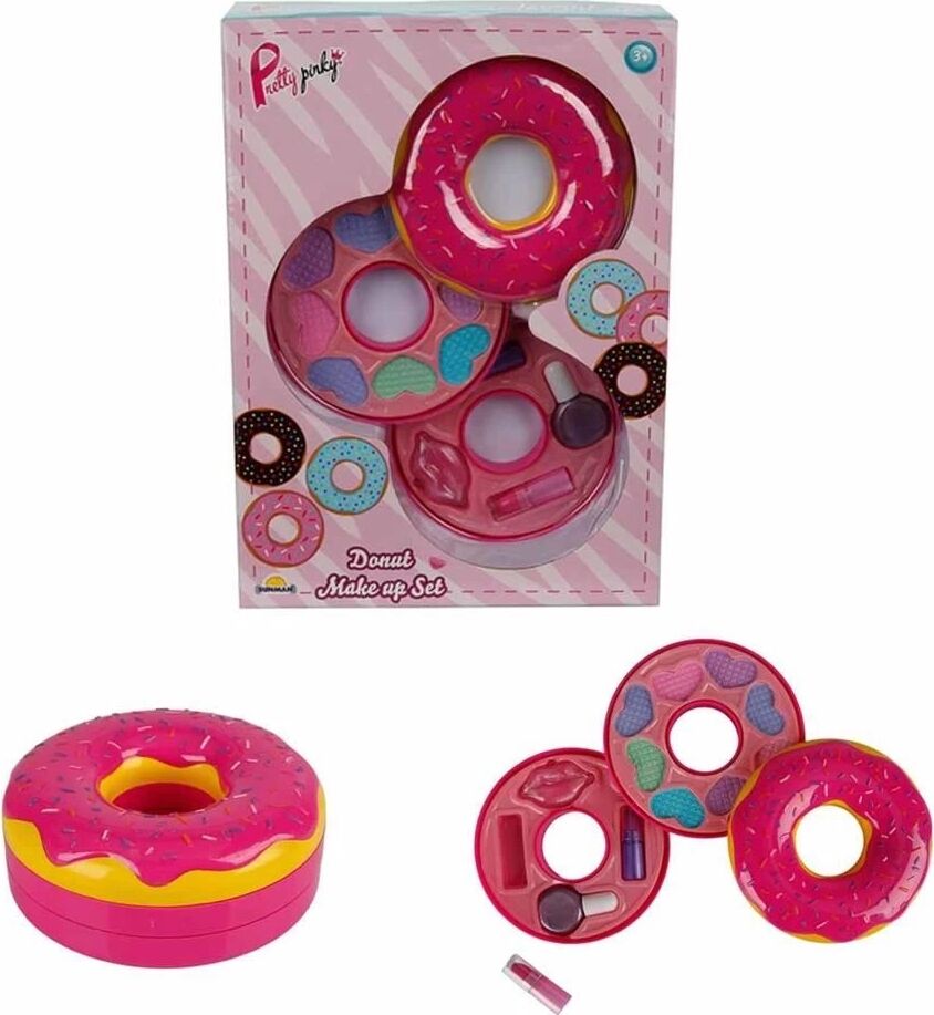 Donut Şekilli 2 Katlı Makyaj Güzellik Seti
