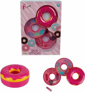 Donut Şekilli 2 Katlı Makyaj Güzellik Seti