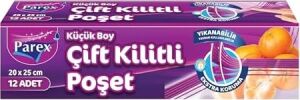 Çift Fermuarlı Kilitli Torbalar Küçük Boy 14 Çanta (20 x 25 Cm)