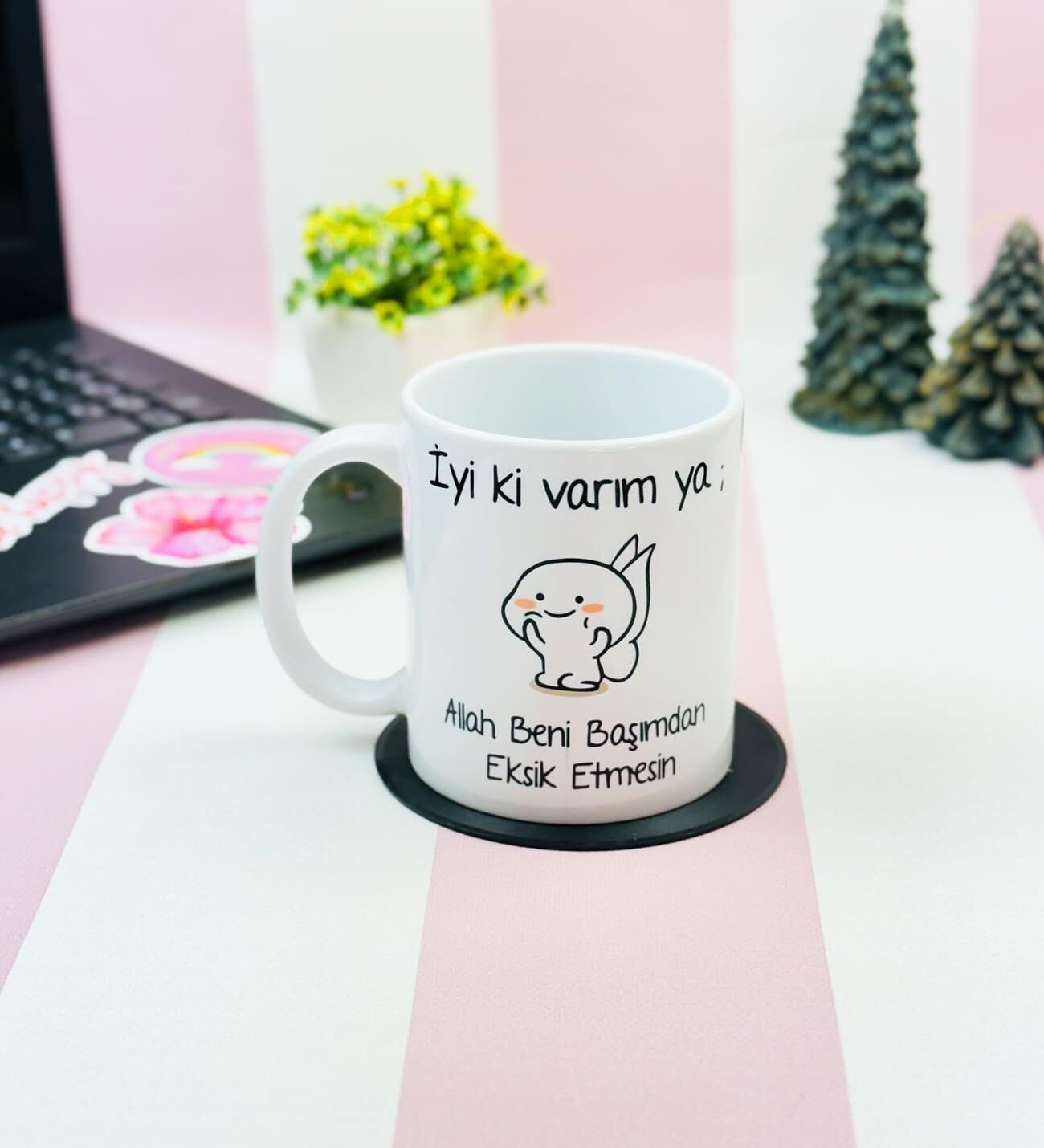 Giftmoda Iyi Ki Varım Ya Tasarımlı Kupa Bardak