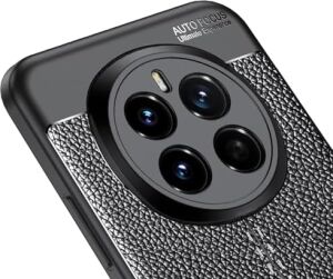 Honor Magic 7 Pro Kılıf Silikon Deri Görünümlü Siyah