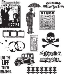 Tim Holtz Cling Stamps 7''x8.5''-Mini Muse -Cms-Lg-63