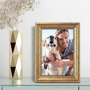 Malden International Designs Klassischer Holz-Bilderrahmen, 13 x 18 Cm, Goldfarben