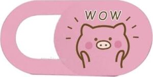 Kamera Kapatıcı Laptop Tablet Telefon Uyumlu Ultra Ince 0.7 mm Sürgülü Webcam Cover 3m Yapışkan Pembe Pig Desenli 3 Lü Set Çok Renkli