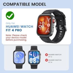 Watch Fit 4 Pro Için 2’si 1 Arada Sert Polikarbonat Kasa Koruyucu Dokunma ve Netliği Etkilemeyen Darbelere ve Çizilmeye Karşı Fit 4 Pro Ekran Koruyucu Kılıfı (Siyah)