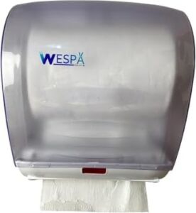 Wespa Kağıt Havlu Dispenseri, Gri Plastik, Duvar Montajlı, Profesyonel Banyo ve Tuvalet Için