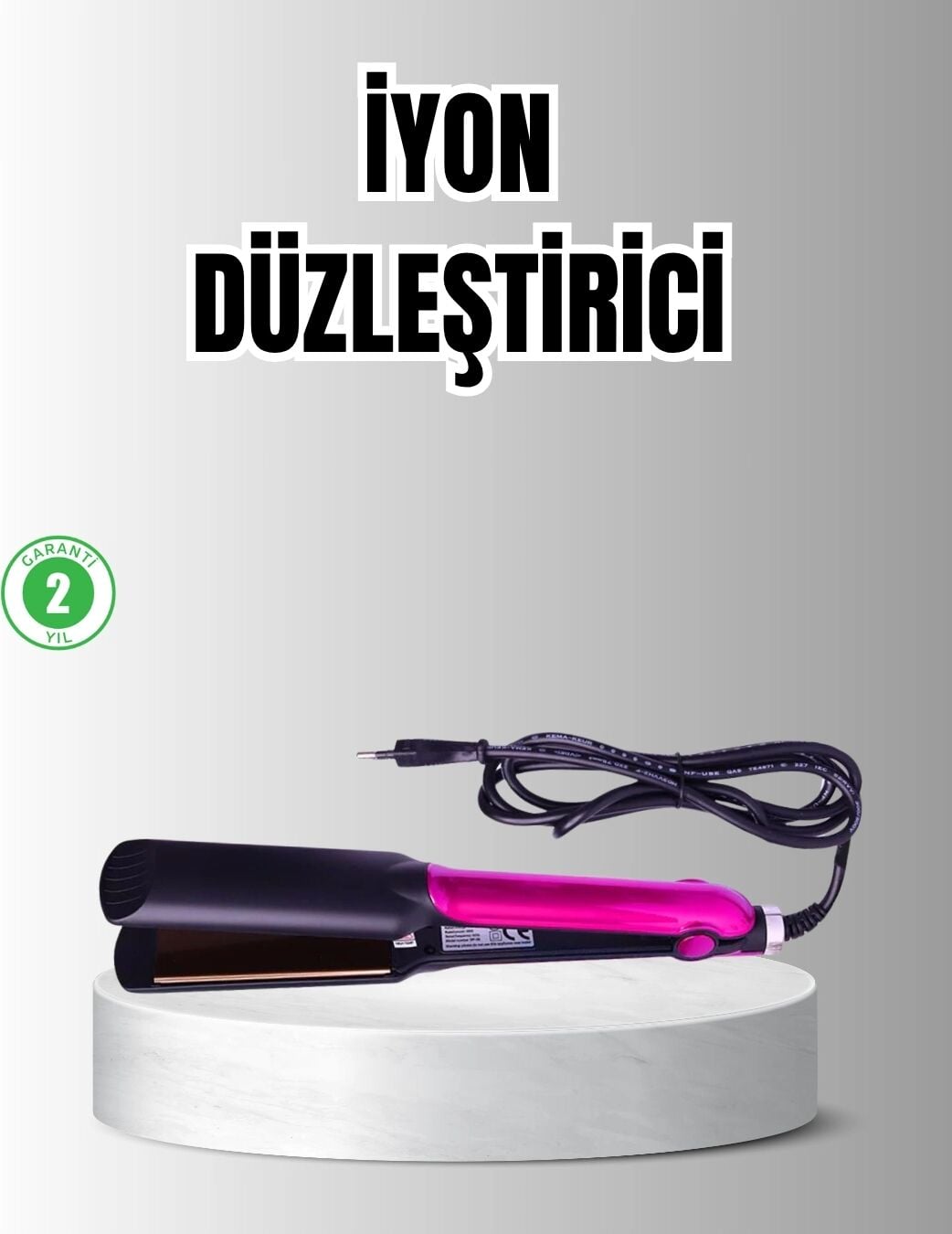 Profesyonel Iyon Teknolojili Saç Düzleştirici – 220°C Hızlı Isınma ve LED Ekranlı Tasarım