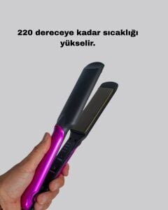 Profesyonel Iyon Teknolojili Saç Düzleştirici – 220°C Hızlı Isınma ve LED Ekranlı Tasarım