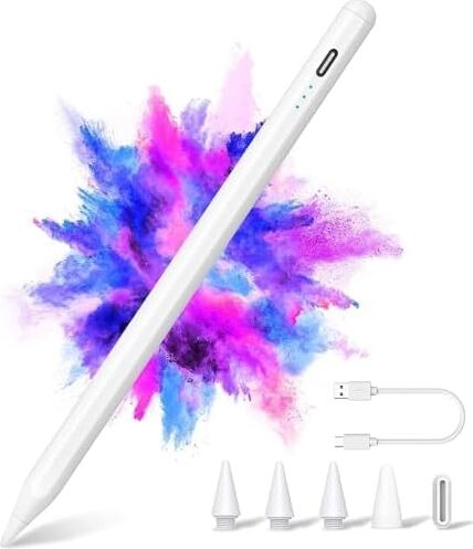 Xıron iPad 2018-2024 Için Stylus Kalem, Hızlı Şarj/avuç Içi Reddetme/eğme Işlevi, iPad Pro 11''/12.9''/13'' 2024 M4, iPad 10. Nesil/9. Nesil-6. Nesil, Air 5/4/3. Nesil/11''& 13'' M2, Mini 6/5. Nesil.