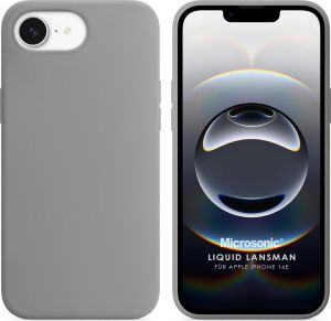 Apple iPhone 17E Için Kılıf Liquid Lansman Silikon Gri [iphone 17E ile Uyumlu Kılıf - Gri]