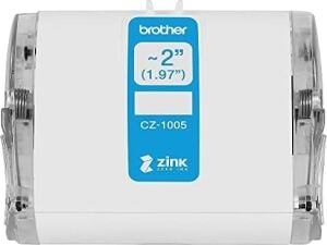 Orijinal CZ-1005 Sürekli Uzunluk ~ 2 (1,97 Inç) 50 mm Genişlik x 12,74 Ft (5 M) Uzunluğunda Etiket Rulosu Zınk Zero Ink Teknolojisine Sahiptir