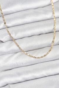 cm 14K Gold Renk Lazer Ince Zincirli Kadın Kolye