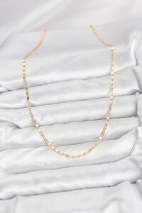 cm 14K Gold Renk Lazer Ince Zincirli Kadın Kolye