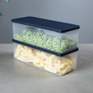 Derin Dondurucu Saklama Kabı Seti, Şeffaf, 1X3L-2X2L-2X1L, 5 Parça, Kapaklı