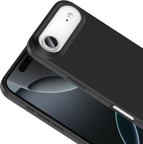 iPhone 17 Air Ile Uyumlu Kılıf Z-Mara Lansman Vieri Tam Koruma Arka Kapak Kamera Koruma Çıkıntılı Pürüzsüz Yüzey Siyah