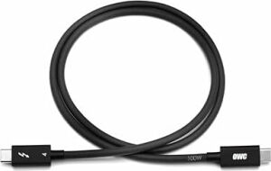 Owc - 2,0 M Thunderbolt 4 / Usb-C Kablosu - Tüm Thunderbolt 3 ve 4, Usb-C ve Usb4 Cihazları Için Tam Fonksiyonel, 40 Gb/s'ye Kadar, 100 Watt, 20 V/5 A, 8k Thunderbolt Veya Usb-C Ekran ile Uyumlu