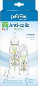 Dar Ağız Antikolik Options+ Desenli Set (1X120 & 1X250 ml Pp Biberon, 2xl2 B. Emzik, Fırça)