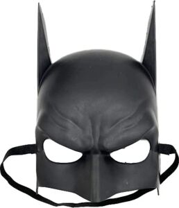 Siyah Renk Çocuk Boy Arkadan Lastikli Batman Maskesi A Kalite  20X14 cm