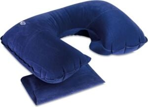 Aynoks Seyahat Boyun Yastığı, Lacivert, Şişirilebilir Pvc, Ergonomik Tasarım, Yolculuk ve Araç Içi Kullanım
