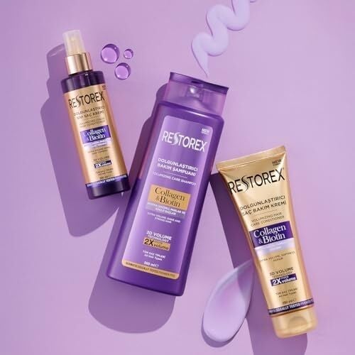 Restorex Collagen & Biotin Sıvı Saç Kremi – Durulanmayan, Dolgunlaştırıcı Etki, Kolajen & Biotin Içerikli, Anında Tarama & Parlaklık, 200 ml