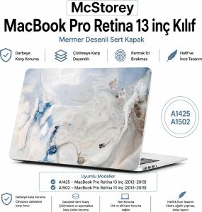 MacBook Pro 13 Inç Kılıf A1425 A1502 Uyumlu Sert Kapak Hard Case Koruyucu Retina 13 Laptop Kılıfı Çizilmeye Dayanıklı Ince Hafif Tam Koruma R-39