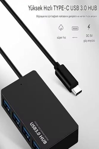 USB Type C Hub 4 Port 3.0 USB Çoklayıcı Type-C USB 3.0 Çoklayıcı