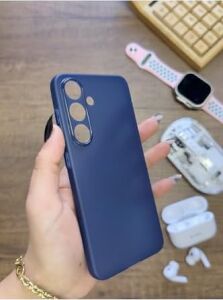 Süper Ince Mat Ultra Thin Silikon Kılıf Lacivert  Galaxy S25 ile Uyumlu