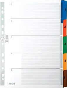 Karton Ayrac Klasik 1-5 Rakam A4