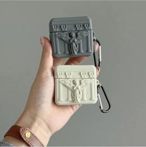 Caseonn Kılıf Antik Melek Bej Bej Apple Airpods Pro ile Uyumlu