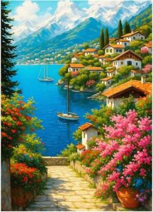 1000 Parça - Mountaın Lake Vıllage (Dağ Gölü Kasabası)