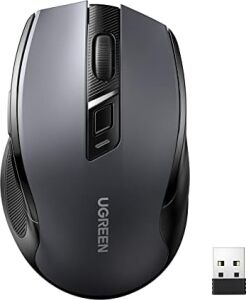 Dizüstü Bilgisayar Kablosuz Fare Ergonomik Sessiz Tıklama USB Fare, Hassas Takip Bilgisayar Faresi, Gecikmesiz Duyarlı 18 Aylık Pil Ömrü, 4000 Dpı Ayarlanabilir