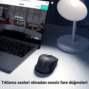 Dizüstü Bilgisayar Kablosuz Fare Ergonomik Sessiz Tıklama USB Fare, Hassas Takip Bilgisayar Faresi, Gecikmesiz Duyarlı 18 Aylık Pil Ömrü, 4000 Dpı Ayarlanabilir