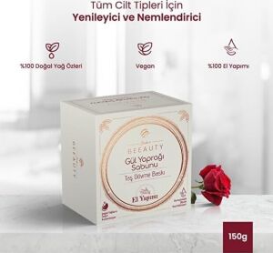 Beeauty Taş Dövme Sabun Gül Yaprağı