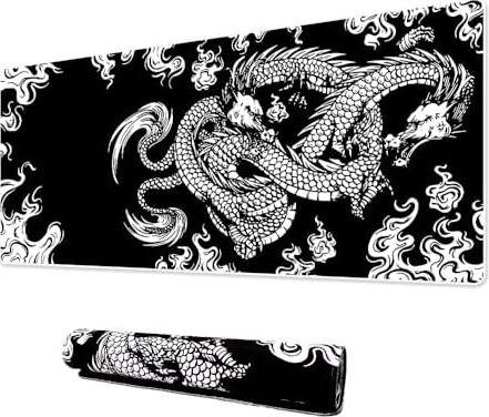 Pro - 10 Farklı Model Dikişli Kenar 90X40 cm Oyuncu Gaming Mouse Pad (Dragon Knot, 90X40 Cm)