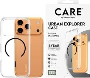 Care By Panzerglass Flagship iPhone 17 Pro Transparent Urban Explorer Siyah Magsafe Uyumlu Kılıf