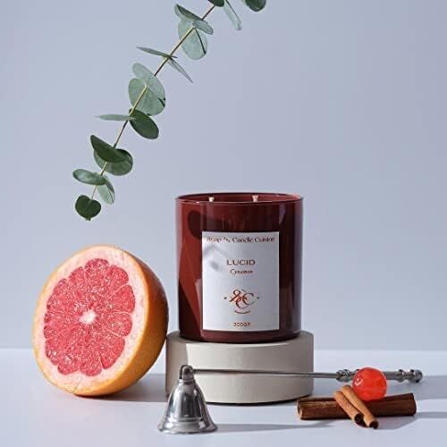 El Yapımı Soya Mumu, Cynamon Kokulu Tarçın Cam MUM,%100 Vegan, Eco-Friendly | 300 gr • 11OZ