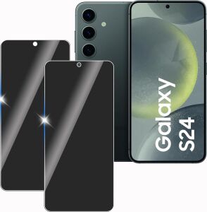 Galaxy S24 Için Privacy Temperli Cam – Yanlardan Siyah Görünüm, Kavisli Kenar, Parmak Izi Azaltıcı, Ultra Ince 0.3mm, Hassas Kesim