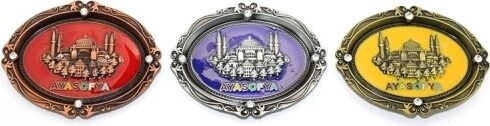 Istanbul Temalı Metal Magnet Ayasofya Kabartmalı