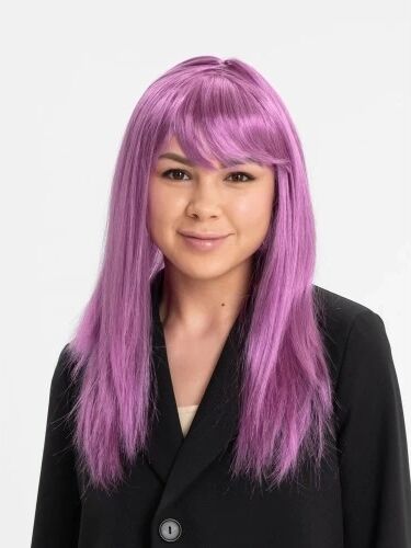 Rose Pembe Düz Kesim Peruk