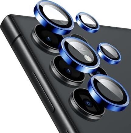Galaxy Uyumlu Ipg Prolens CD Alüminyum Çerçeveli Kamera Lens Koruyucu – Hd Netlik, Çizilmez Alumina Silikat Temperli Cam, Bireysel Lens Kapağı (Mavi, Galaxy S25 Ultra)