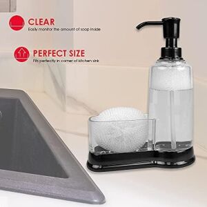 Home Basics Sünger Bölmeli Plastik Sabunluk, Siyah