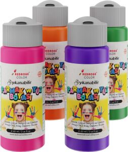 Ara Renkler Parmak Boyası 4'lü Set 4X60 ml