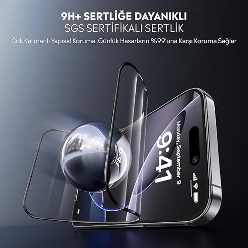 Apple Iphone 11 Için Tasarlanmış Uçtan Kenara Kapsama Tam Koruma Dayanıklı Temperli Cam