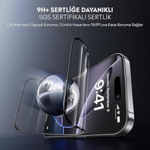Apple Iphone 11 Için Tasarlanmış Uçtan Kenara Kapsama Tam Koruma Dayanıklı Temperli Cam
